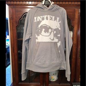 RARE Jack & Jones Jeans Intelligence Mens Sz S Hoodie Sweatshirt Gray Pullover